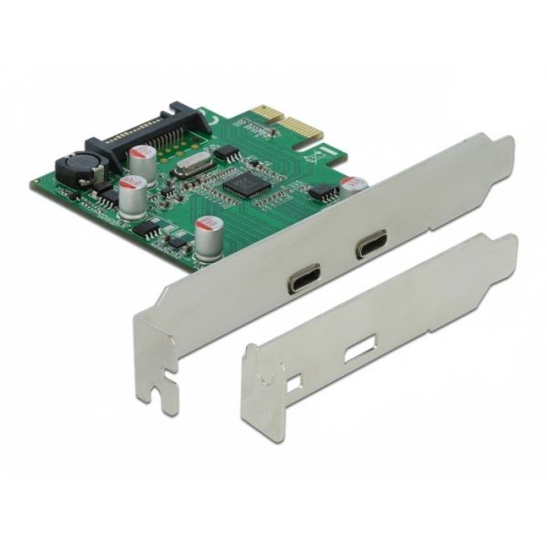 Delock Placa PCI Express x1 90493 2x USB 3.2 Gen 1 Tipo-C