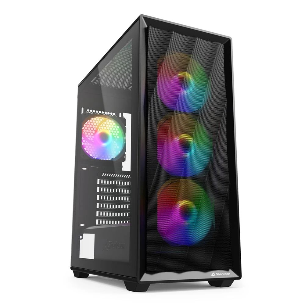 Sharkoon VK4 Rainbow ATX Vidro Temperado Preto