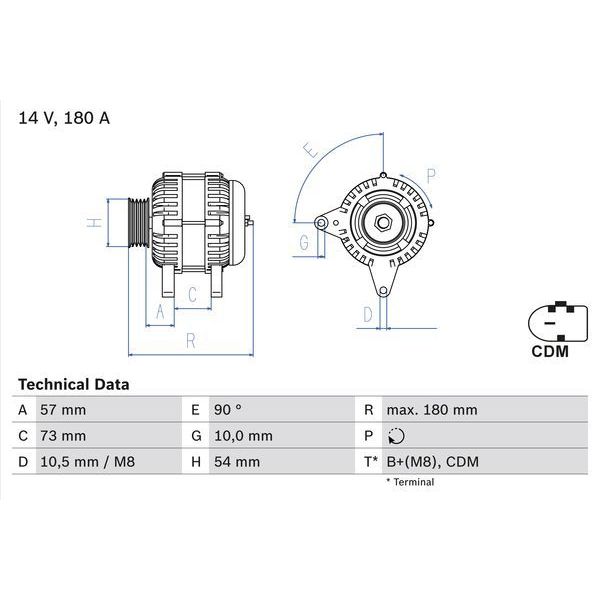 BOSCH Alternador - 0986082200