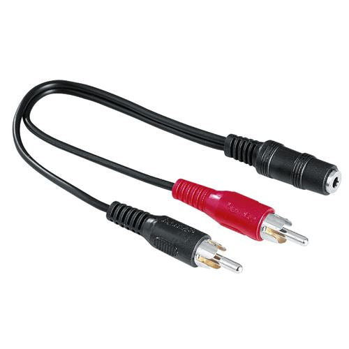 Cabo Adaptador Hama Jack 3.5mm / RCA 10 cm (00122375)
