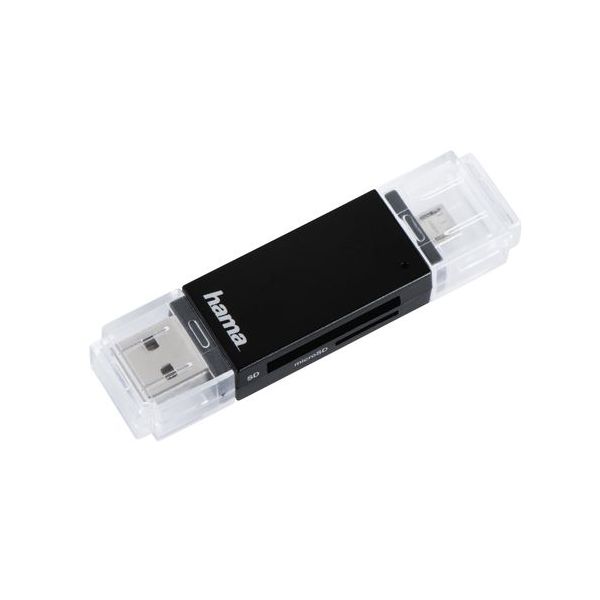 Hama USB 2.0 Otg Kartenleser Basic Sd/microsd Black - 181056