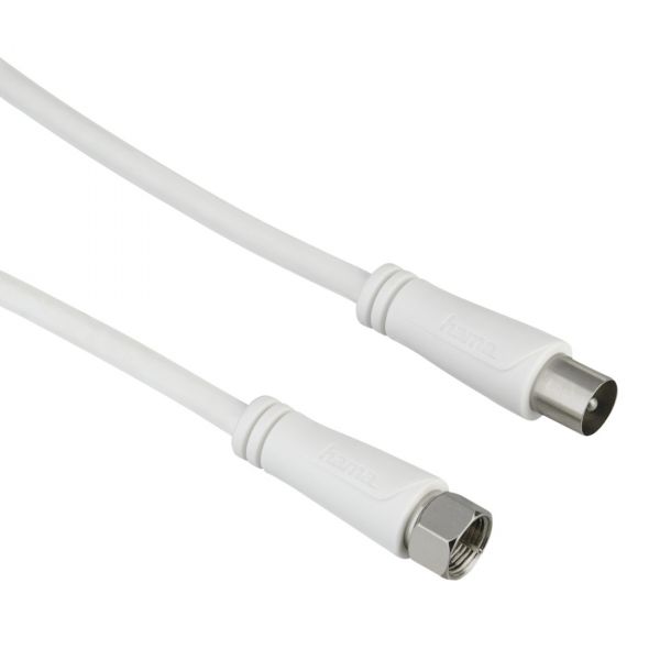 Hama 205294 Cabo Coaxial Satélite 90 dB 1.5m Branco