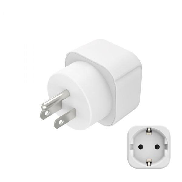 Hama Adaptador de Viagem G->USA e Corrente USA Type-B Branco (1 Unidade)