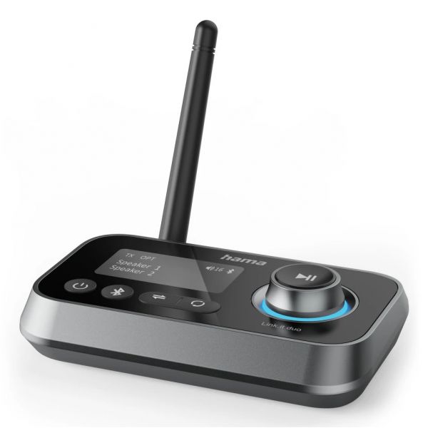 Hama Adaptador Bluetooth Link.It Duo Transmissor/Recetor Jack 3,5 mm 10 m Preto