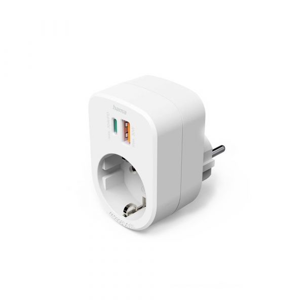 Hama Régua de Energia HAM223343 com USB-C e USB-A Branco