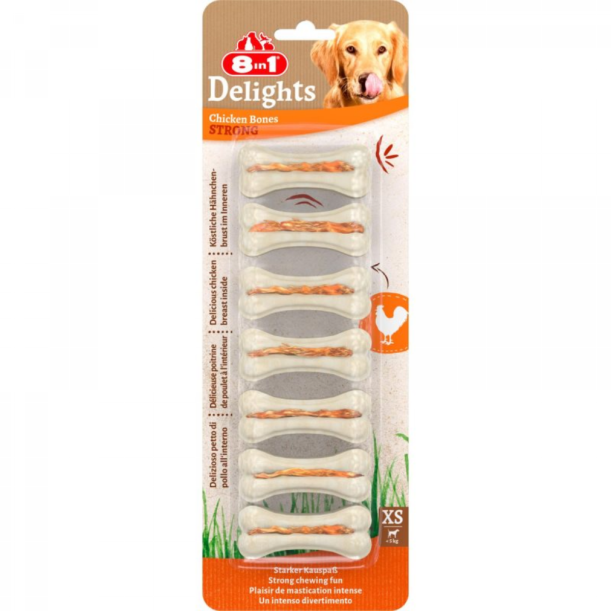8in1 Delights Strong XS 7x 140g