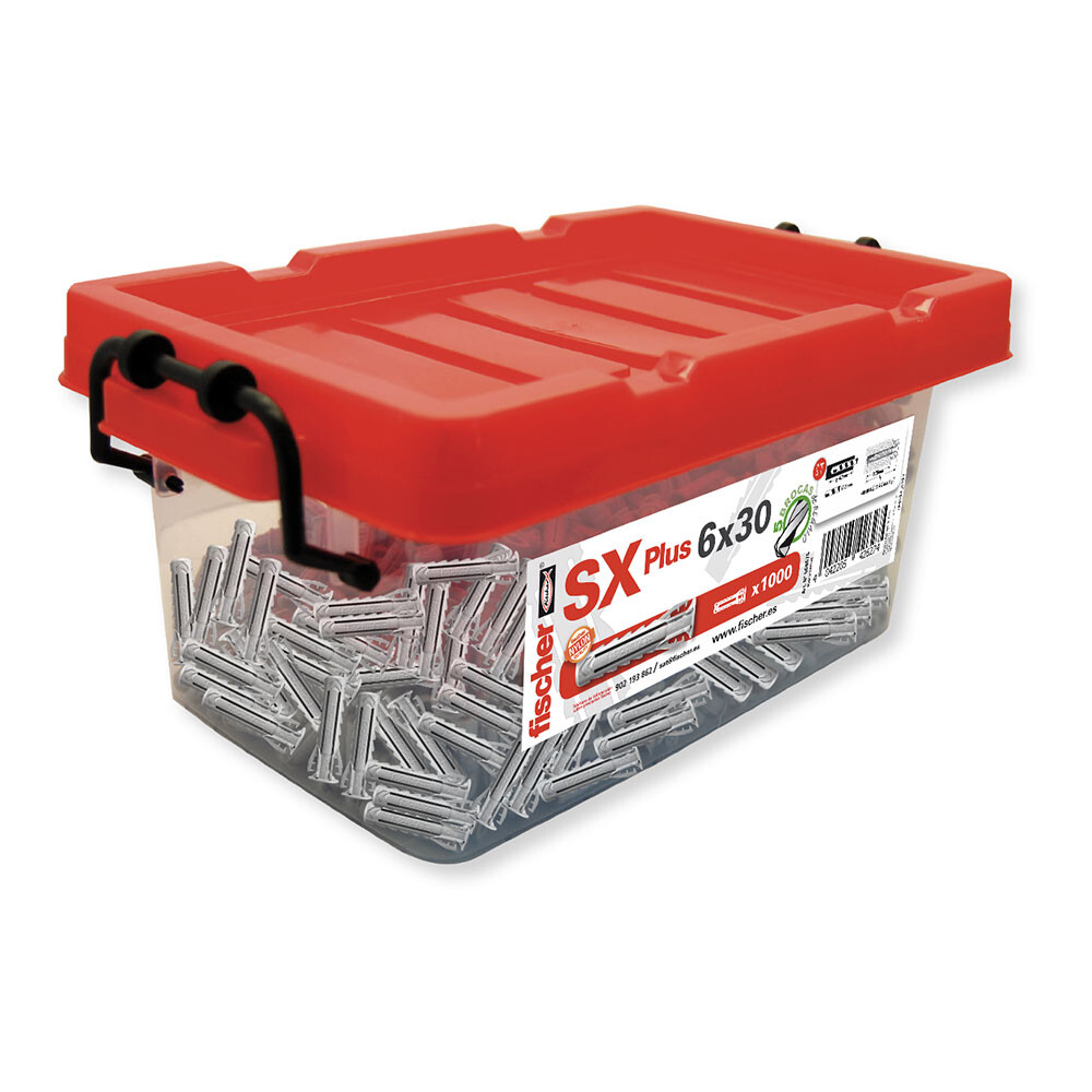 Buchas de parede box sx ø6x30mm - 1.000 unid. 568676 fischer