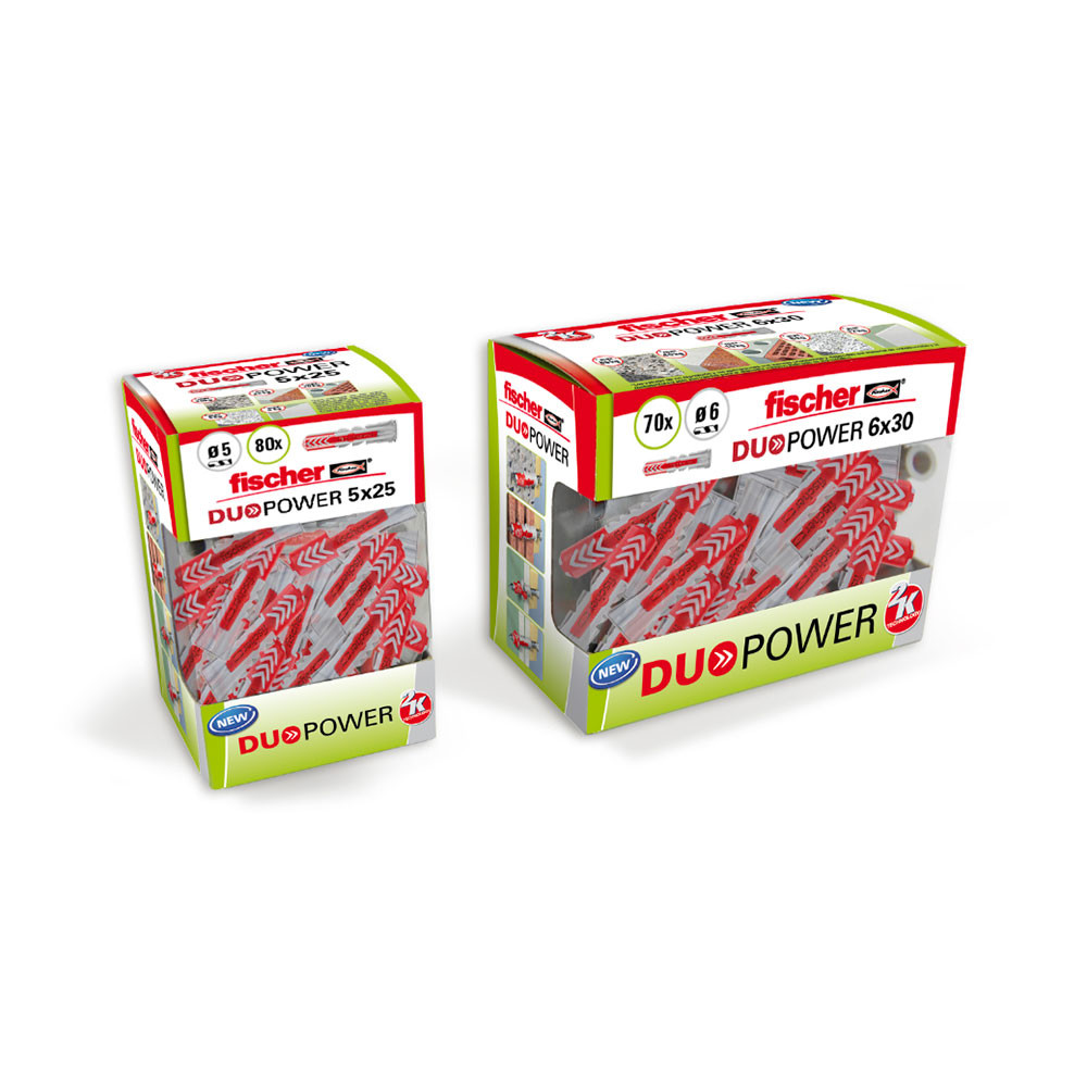 Bucha duopower ø6x30mm diy 70 unid. 536386 fischer