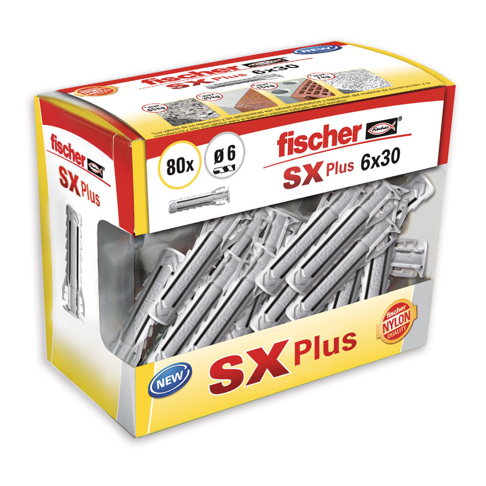 Bucha sx plus ø6x30mm diy 80 unid. 568712 fischer