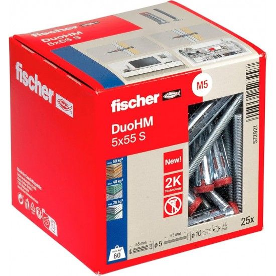 Bucha Fischer DuoHM 5x55mm S PZ 25pç 572921