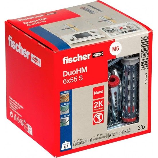 Bucha Fischer DuoHM 6x55mm S PZ 25pç 572922