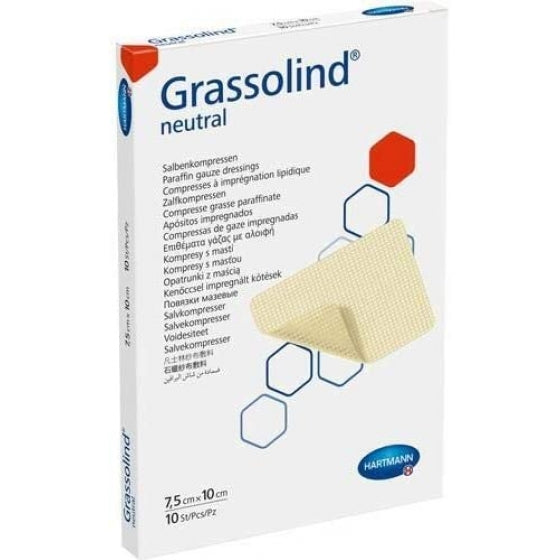 Grassolind Compressas Gaze com Vaselina 7.5 x 10cm
