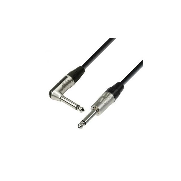 Adam Hall K4 IPR 0600 Cabo de Instrumento REAN de Jack 6,3 mm mono Para Jack 6,3 mm mono acodado 6 m