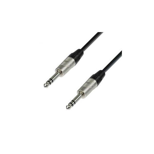Adam Hall Cabo K4 BVV 0150 Latiguillo de cable REAN de Jack 6,3 mm estéreo a Jack 6,3 mm estéreo 1,5 m