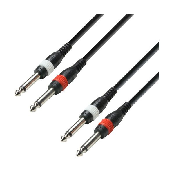 Adam Hall Cabo Audio K3TPP0100 1m 2 Jack/2 Jack