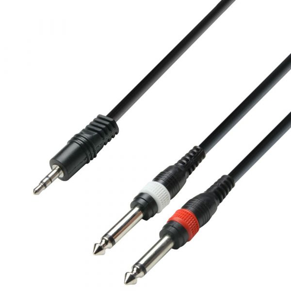 Adam Hall Cabo 2x Jack 6,35 / Jack 3,5mm de 3m - K3YWPP0300