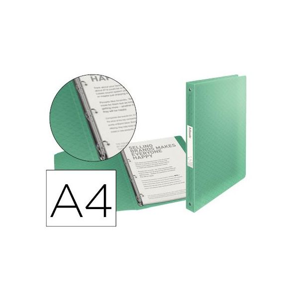 Esselte Pasta 4 Anillas 25mm Din A4 Colour Ice Polipropileno Verde - OFF153807CE