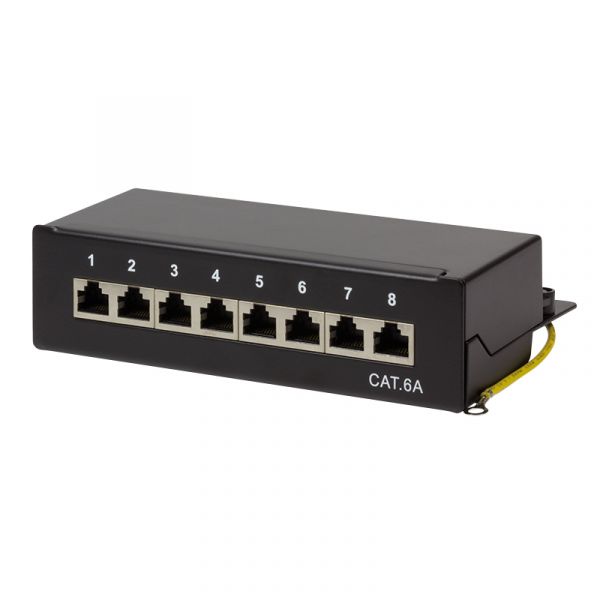 Logilink Painel de Conexões Cat.6A Mesa/Parede 8 Portas Preto NP0018B