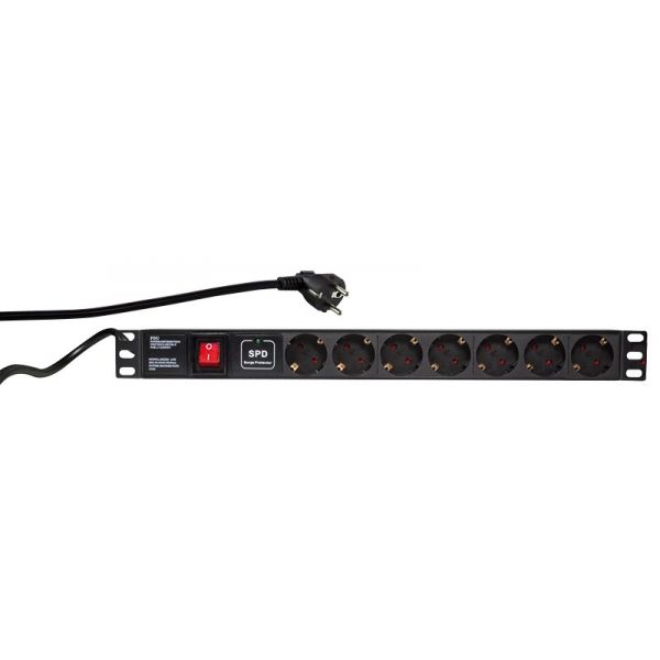 Logilink Tomada Electrica 7 Sockets para Rack 19 - PDU7C01