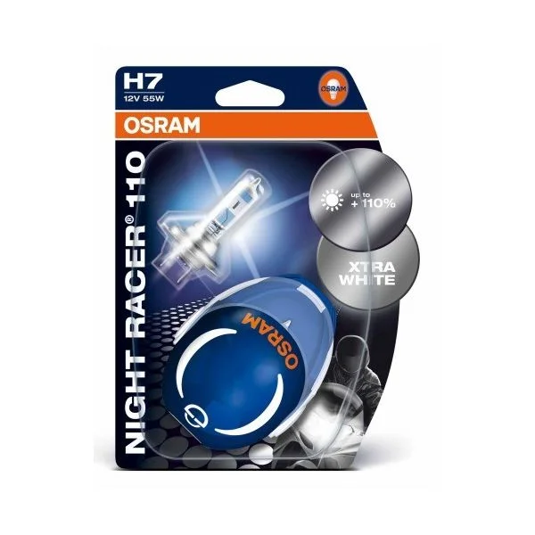 Osram 2x Lâmpadas Night Racer 110 60/55W 12V H7 - 64210NR1-02B