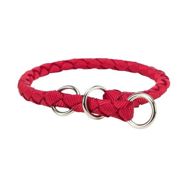 Trixie Coleira Novo Cavo Educação Nylon Vermelho Redondo 30-36cm x 12mm