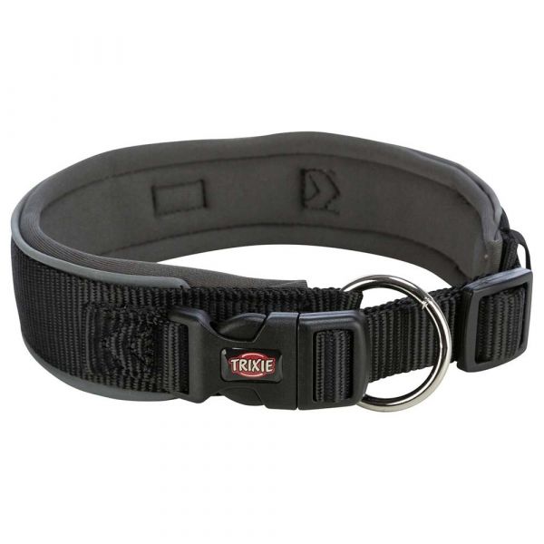 Trixie Coleira Premium Extra Larga com Neopreno S-M Preto