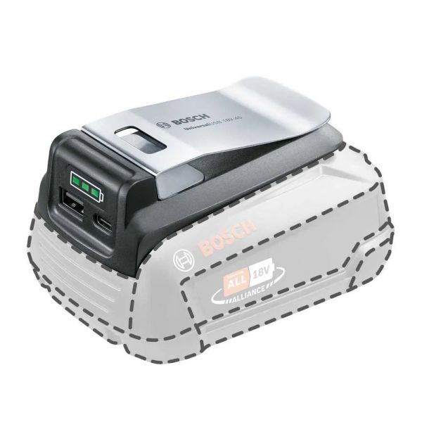 Bosch Carregador Universal USB 18V-45 Power Bank com USB-A e USB-C