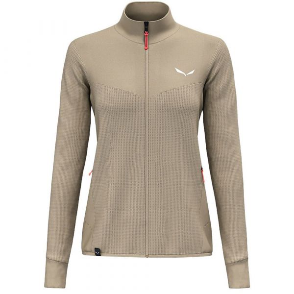 Salewa Puez Waffle Hyb Pl Softshell Jacket Beige L Mulher