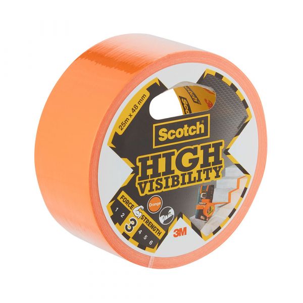 3M Fita Americana Scotch Alta Visibilidade Laranja 25m x 48mm