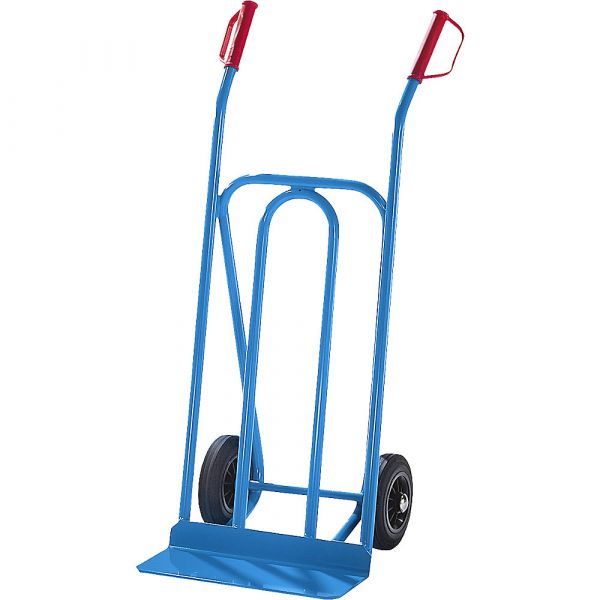 Eurokraft Carro para Sacos em Aço, Modelo: Carrinho de Carga, 250 Kg, Pneus de Borracha Maciça Resistentes Ao Empanamento Azul Claro Ral 5012 - M1018497-507558