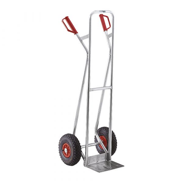 Eurokraft Carro para Sacos em Alumínio, Modelo L: para Objetos Grandes e Volumosos, Pneumáticos Confortáveis Cinza Alumínio - M19872-716201