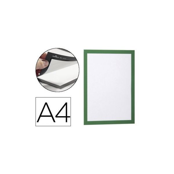 Durable 2 un. Molduras Porta-anúncios DIN A4 Magnéticas Verde - 4872-05