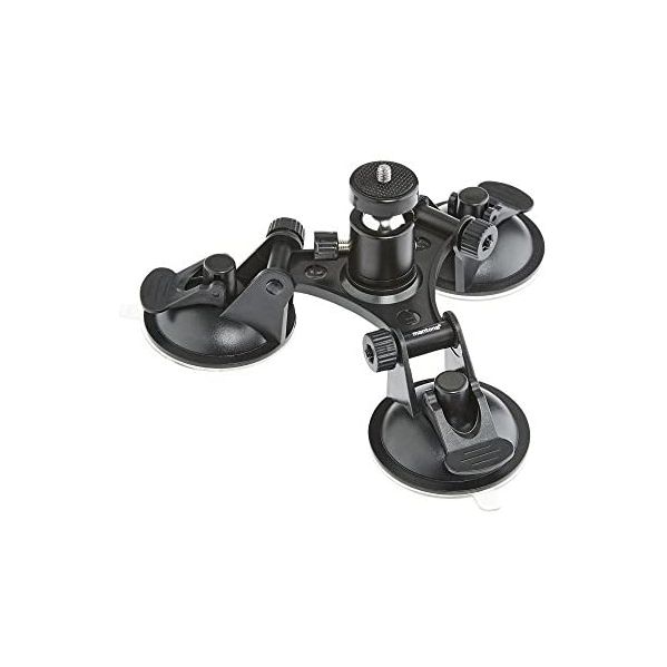 Mantona Suporte Ventosa 3 Pés L para GoPro Preto