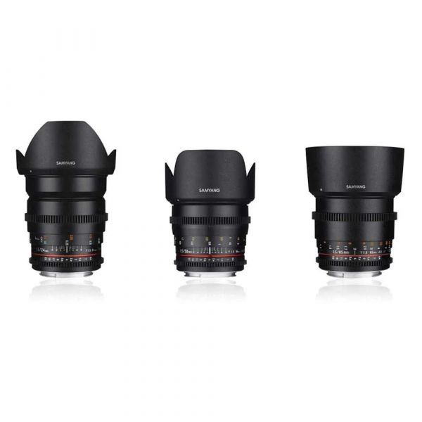 Objetiva Samyang Conjunto Básico de Lentes Vídeo DSLR para Sony E