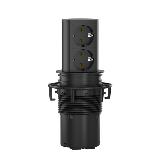 ELEVATOR PURE BLACK 2XSCHUKO + 2M CABO