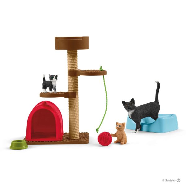 Schleich Farm World Hora de Brincar para Gatos - 42501