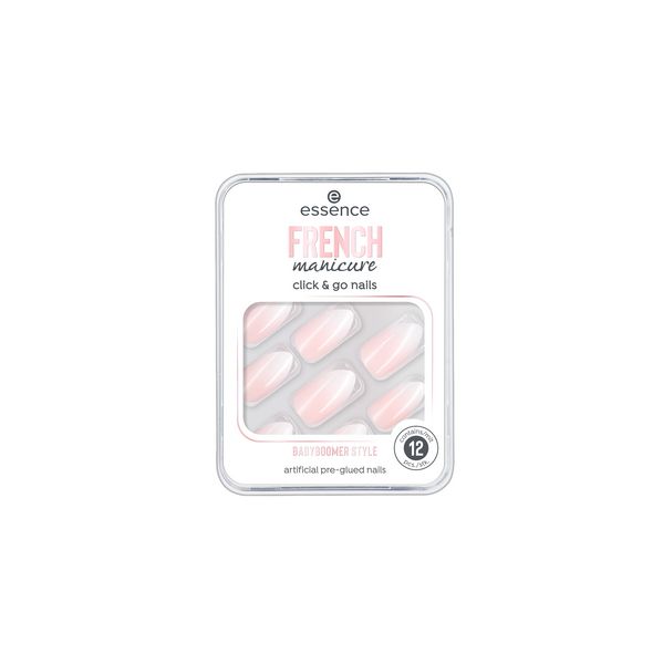 Essence French Manicure Click & Go Nails Tom 02 Babyboomer Style 12 Unidades