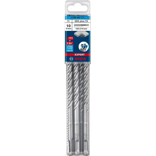 Broca EXPERT SDS plus-7X, 10 x 150 x 215 mm, 10 unidades refª 2608900171 BOSCH