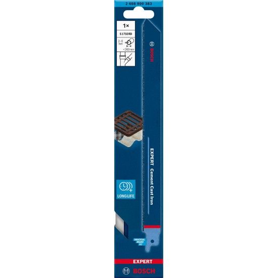 Lâmina de serra sabre S 1750 RD EXPERT ?Cement Cast Iron? 1 un. refª 2608900383 BOSCH