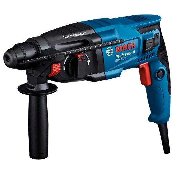Bosch Martelo Perfurador GBH 2-21 SDS Plus + 3 Brocas + Mala - 06112A6002
