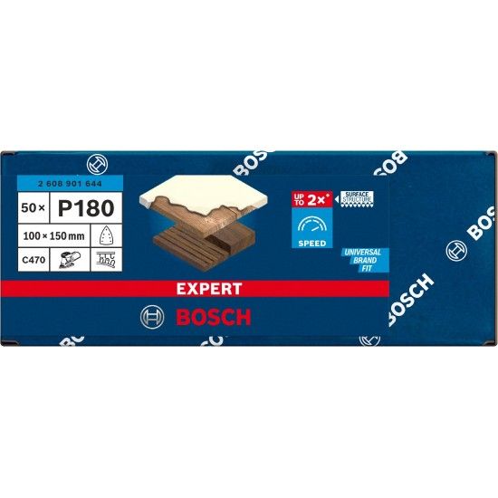 Lixa EXPERT C470, 100 x 150 mm, G 180, 50 unidades refª 2608901644 BOSCH