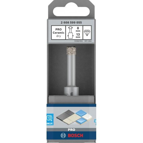 Broca PRO Ceramic dry, 8 x 33 x 13 mm refª 2608599055 BOSCH