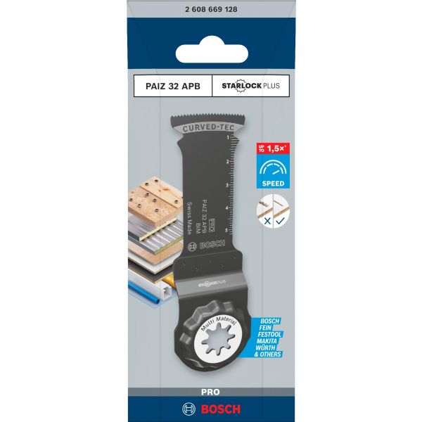 Bosch Lâmina Multiferramenta PRO PAIZ 32 APB Bi-Metal StarlockPlus 32 x 60 mm Multi Material