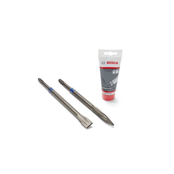 Bosch Cinzel Conjunto 2 Cinzéis e Graxa