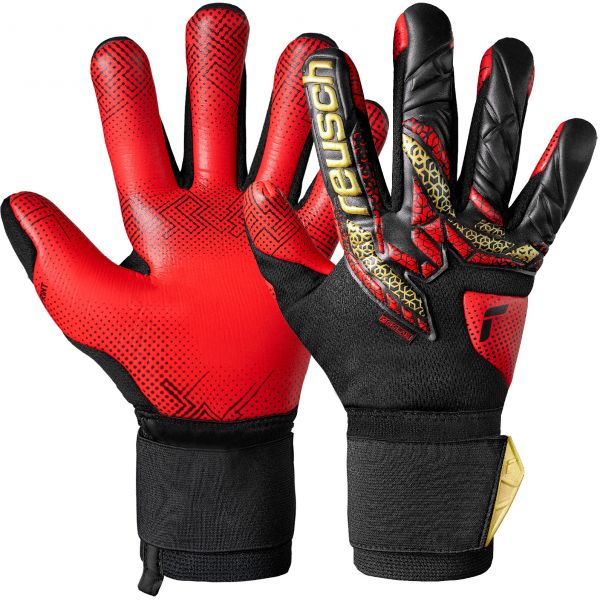 Reusch Luvas de Guarda-redes Attrakt Gold Glue Print Goalkeeper Gloves 5570974-7075 9,5 Vermelho