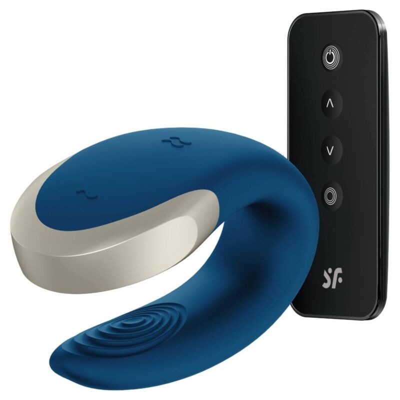 Satisfyer Double Love Luxury Partner Vibrator - Azul - 3063123- D-228835