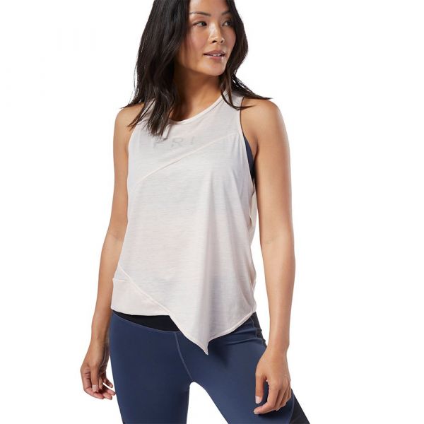 Reebok Yoga Graphic Sleeveless T-shirt Branco S Mulher