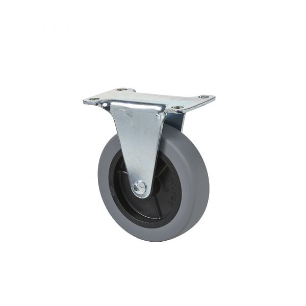 Kaiser+kraft Roda Fixa para Carro de Plataforma em Alumínio, Ø 100 X 25 mm, para Modelo EX-1A Cinzento, Preto - M13532981-345890