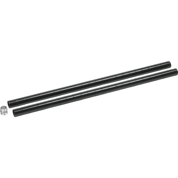 Kaiser+kraft Poste para Mesa Rodas, Comprimento 1200 mm, Preto Preto Profundo Ral 9005 - M6721555-532861