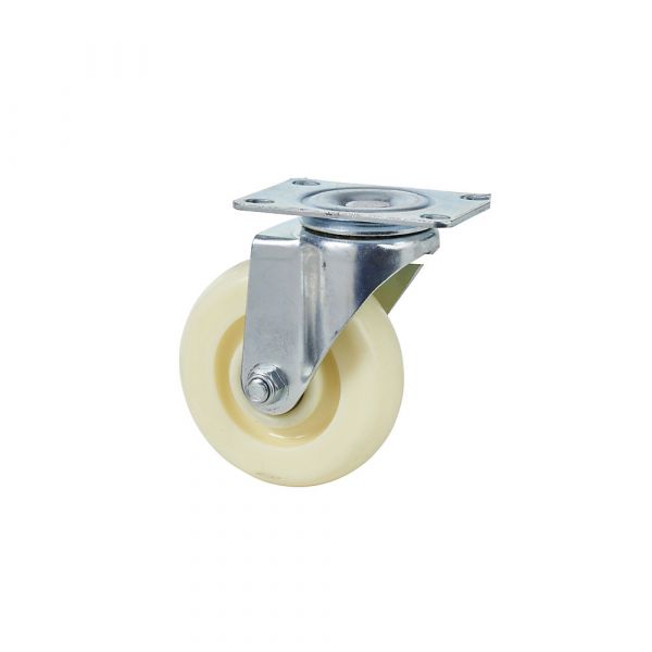 Kaiser+kraft Roda Orientável para Chassi Rolante em Aço Inoxidável, sem Bloqueio, para FG615SS/FG815SS Branco